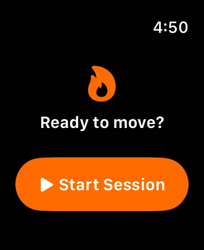 Welcome screen with the Start Session button