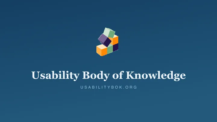 The Usability Body of Knowledge cube logo on a deep-blue panel.